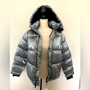 BCBG Metallic Puffer Jacket - Small